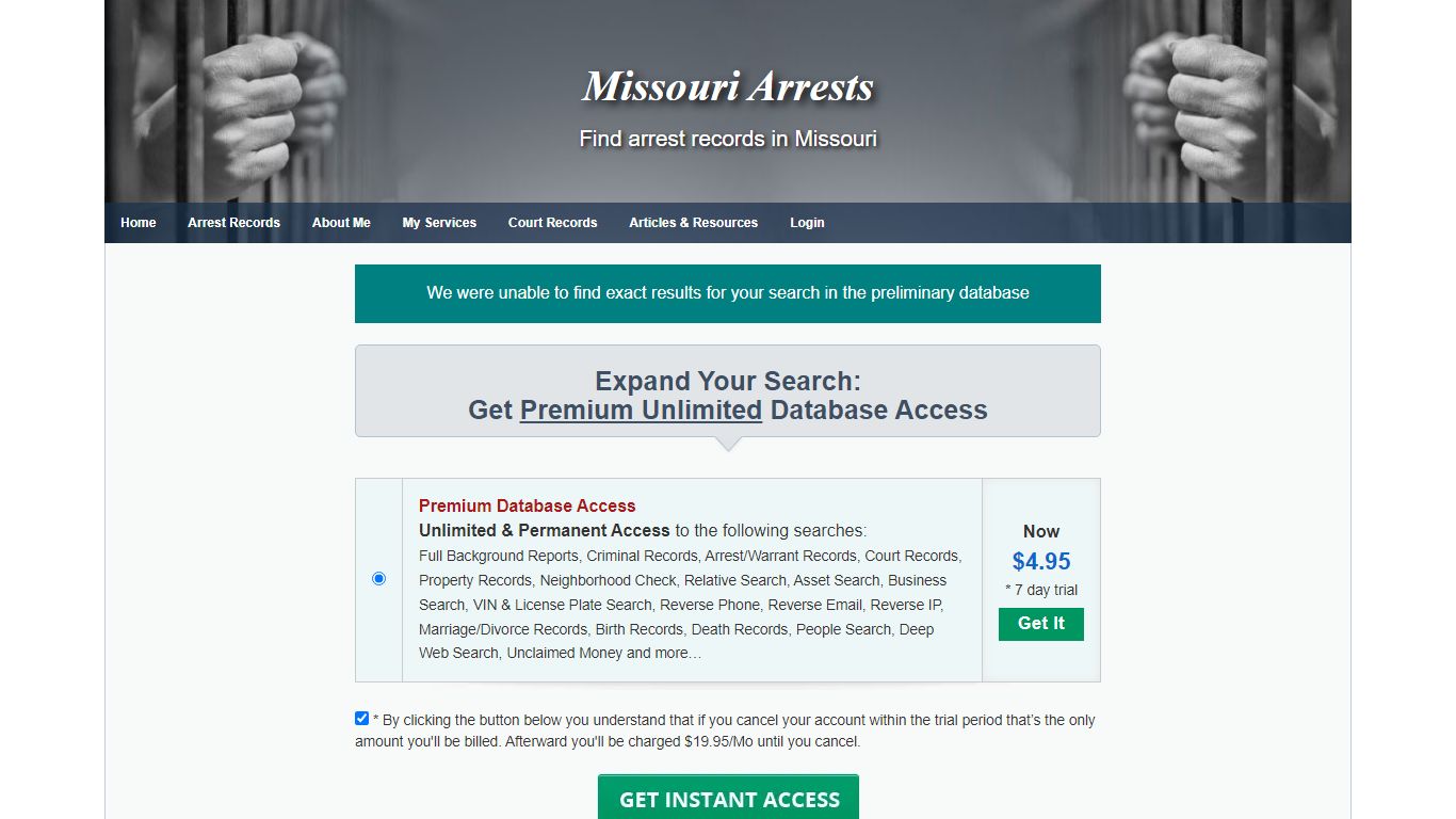 results - Missouri Arrests